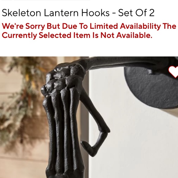 Pottery Barn Skeleton Lantern Hook Hands Set/2 Sold Out New In Box ☠️ - Picture 5 of 5